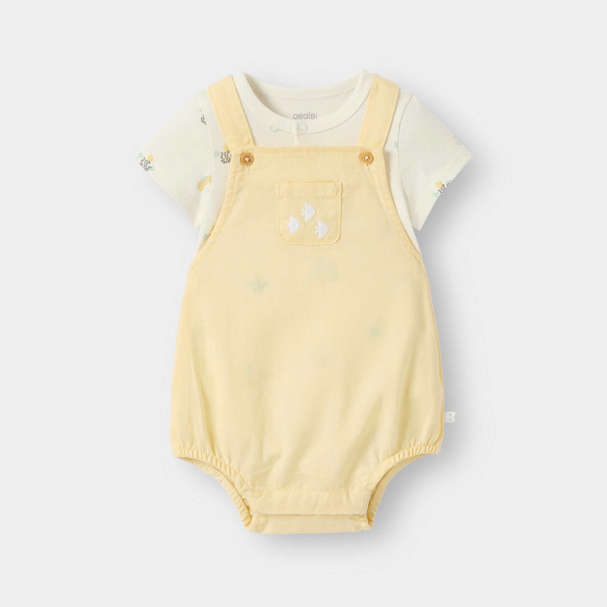 Bộ quần yếm và bodysuit họa tiết dành cho bé